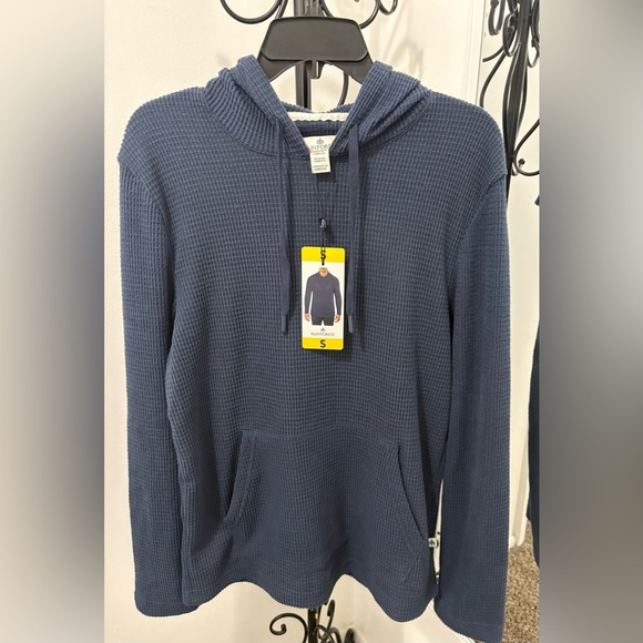 RAINFOREST Textured Navy Hoodie - Picture 1 of 5